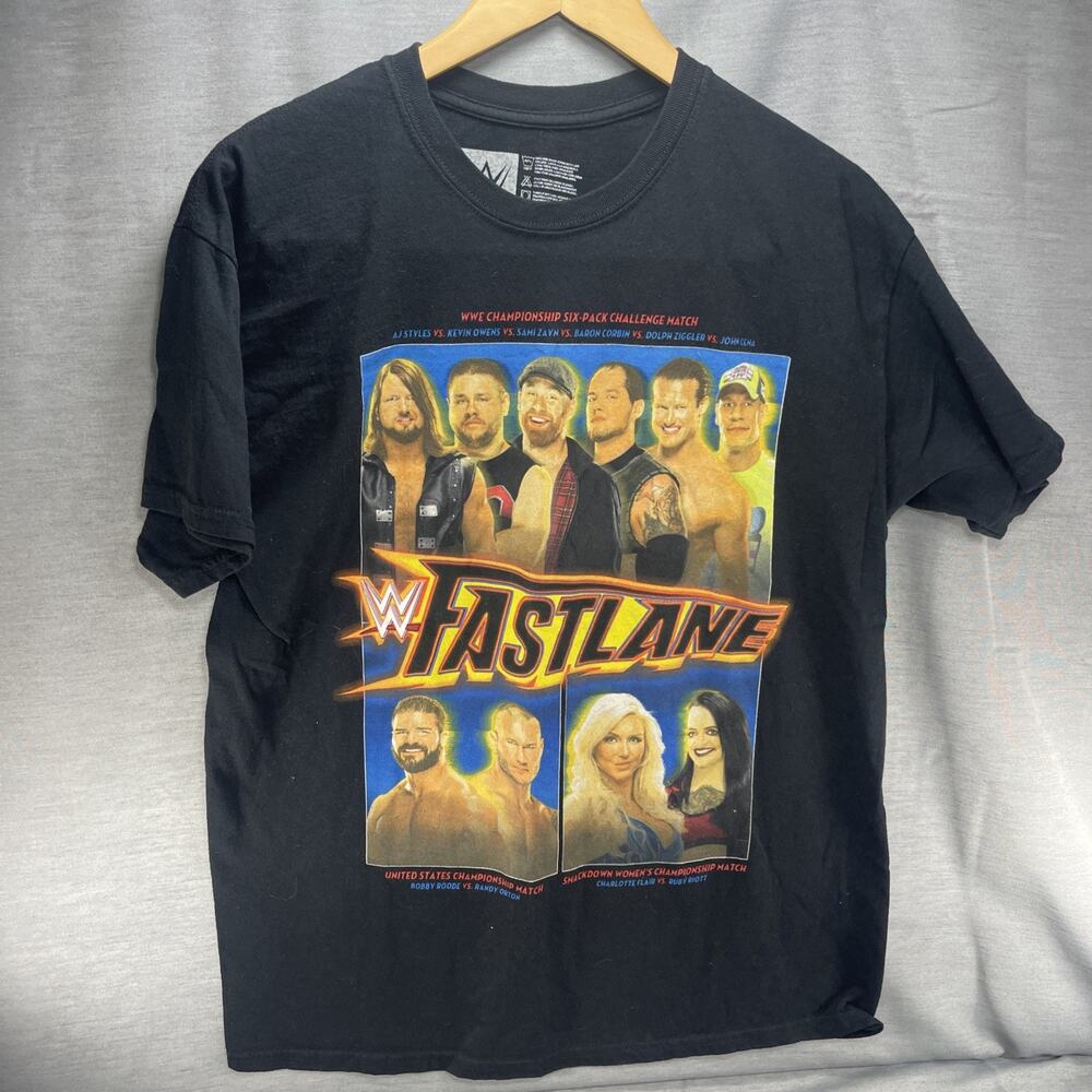 2018 WWE L Fastlane Wrestling PPV T Shirt Columbus OH Kevin Owens John Cena Ruby